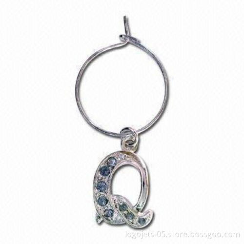 Wine Charm Pendant, Available in Various Designs and Shapes, Made of Pewter Material